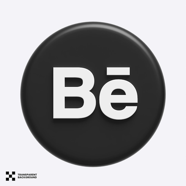 Behance-Social-Media-Symbol 3d