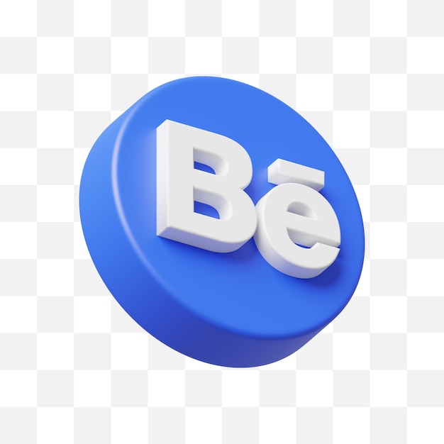 PSD behance-social-media-symbol 3d