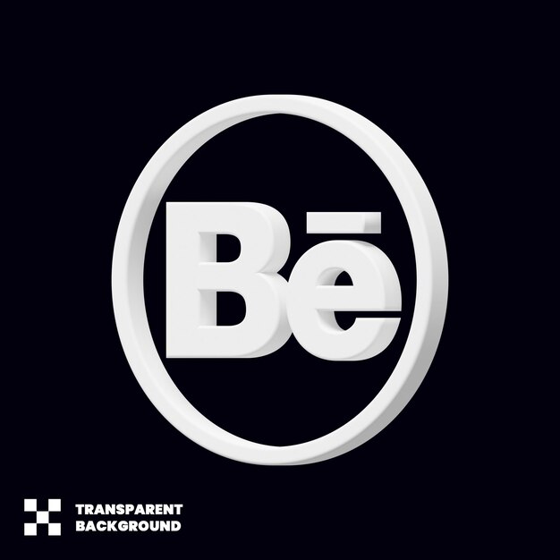 Behance-social-media-symbol 3d