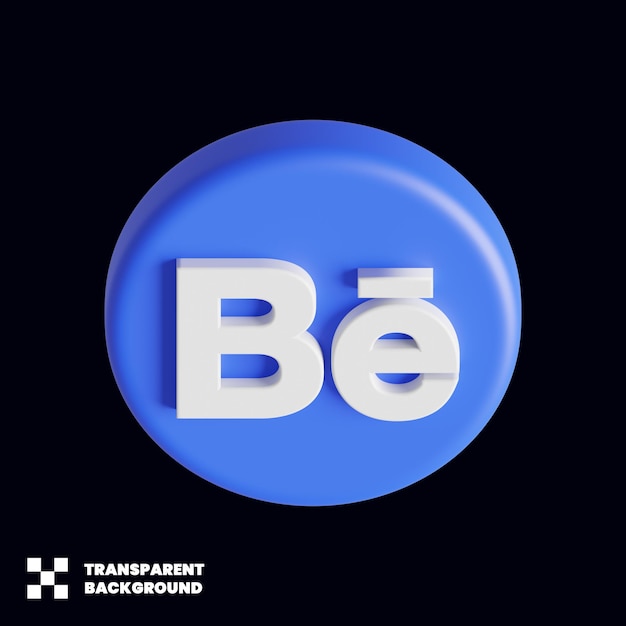 Behance-Social-Media-Symbol in 3D-Rendering