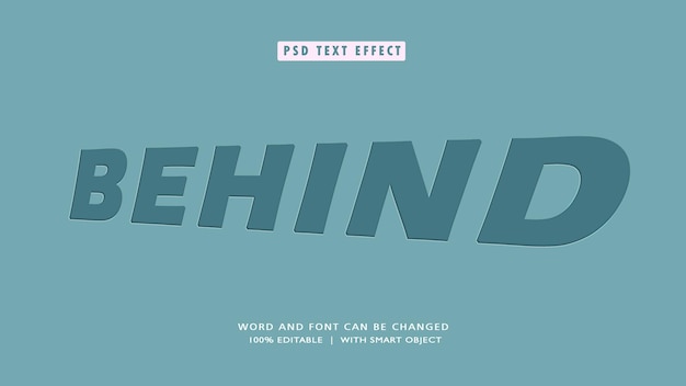 behind 3d editable text effects