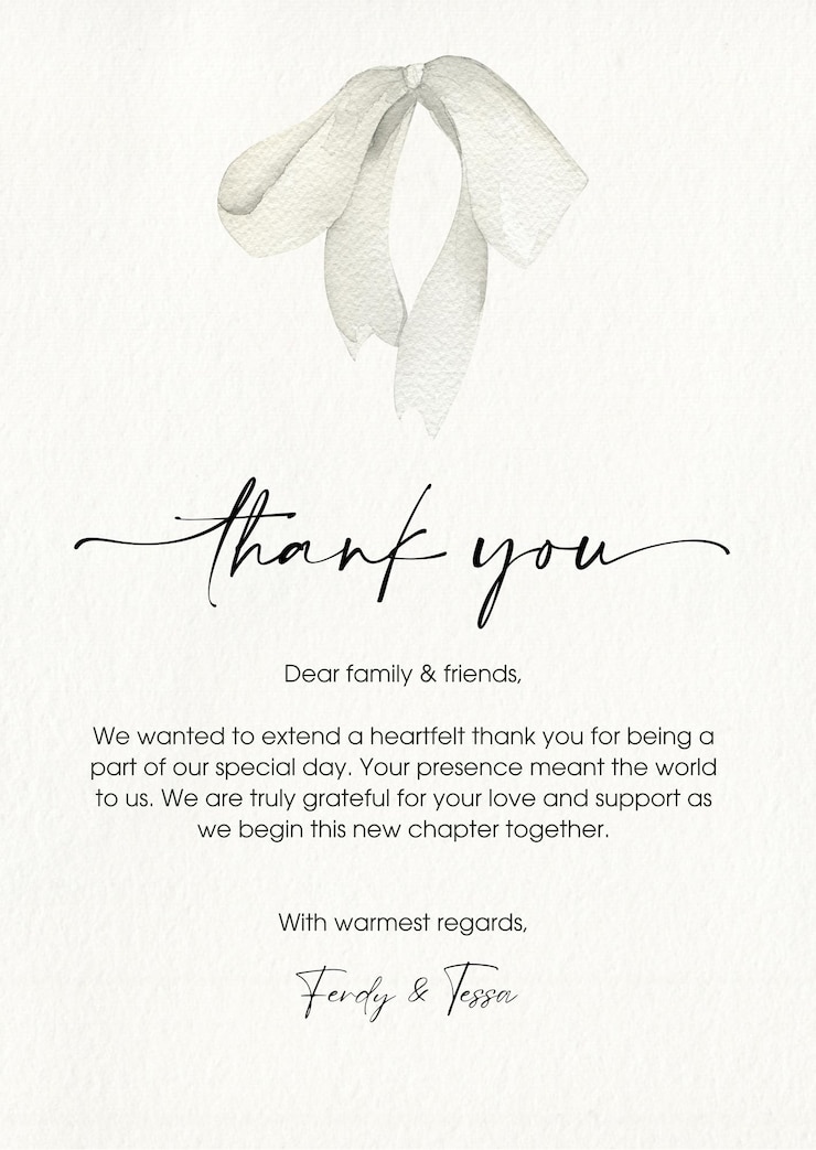 PSD beige aquarellband hochzeit danke-karte 1