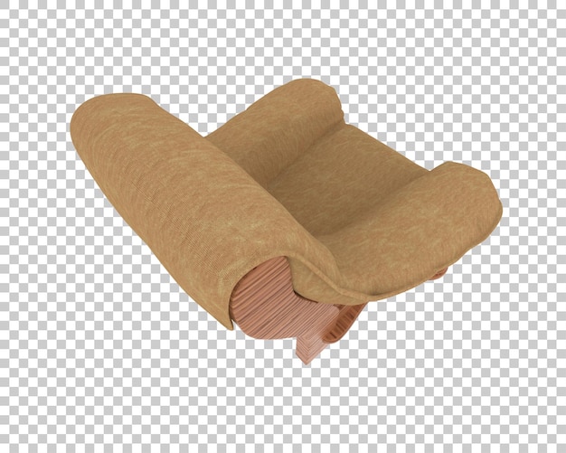 Beige Stoffsessel mit Holzbeinen