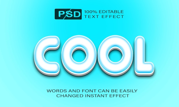 PSD bel effet de texte modifiable cool 3d