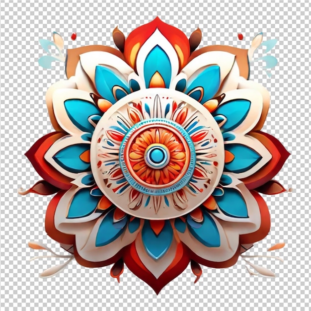 Bel élément De Conception De Mandala Avec Un Motif Isolé Sur Un Fond Transparent