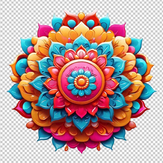 Bel élément De Conception De Mandala Avec Un Motif Isolé Sur Un Fond Transparent