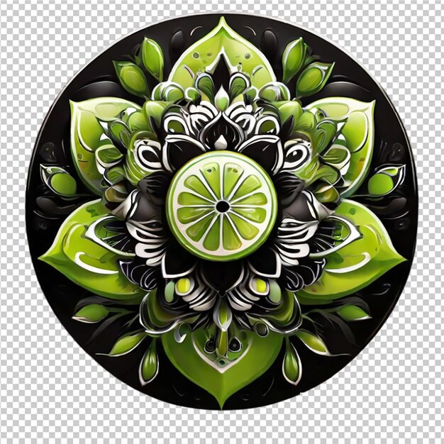 PSD bel élément de conception de mandala avec un motif isolé sur un fond transparent