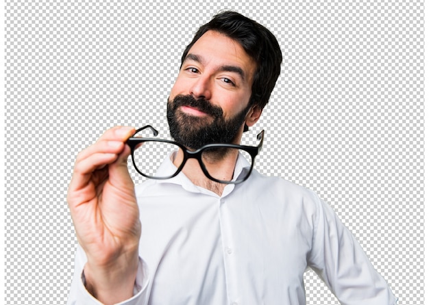 PSD bel homme avec des lunettes