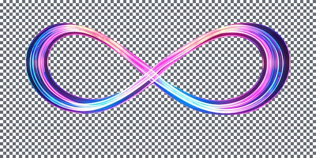 Bel simbolo di cuore a luce al neon multicolore isolato su uno sfondo trasparente