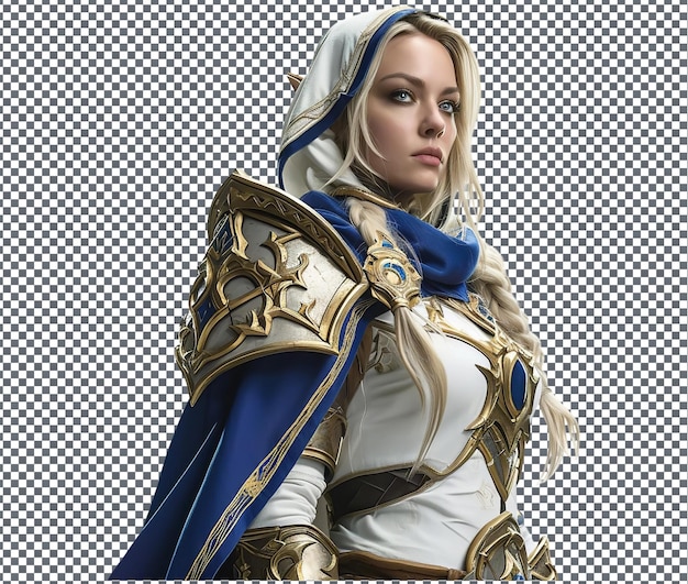 Bela jaina proudmoore isolada em fundo transparente