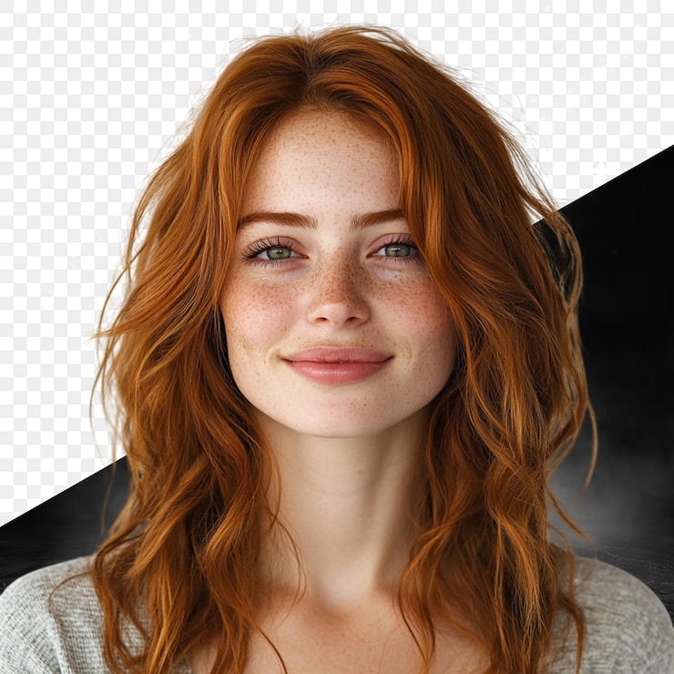 PSD bela mulher ruiva.