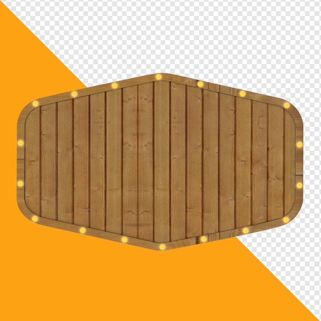 Beleuchtetes holzschild