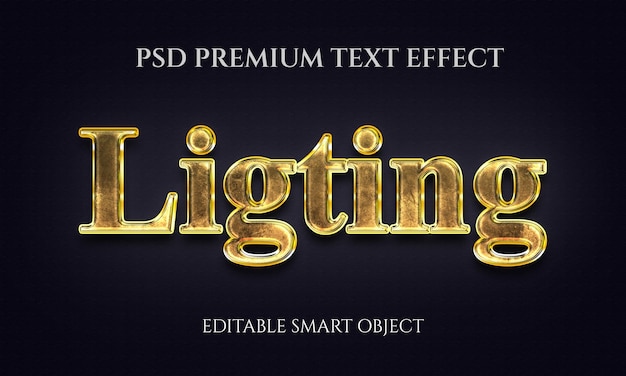 PSD beleuchtungstext-effekt-design