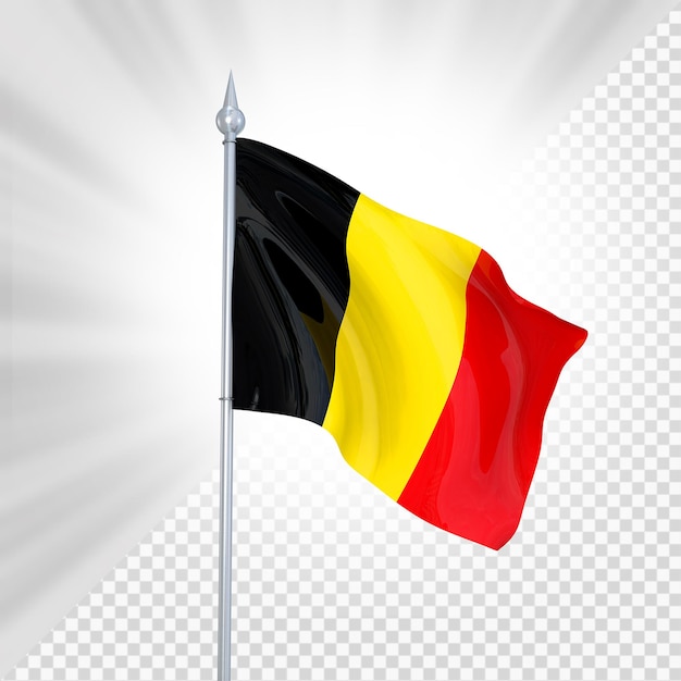 PSD belgien-flagge 3d-rendering