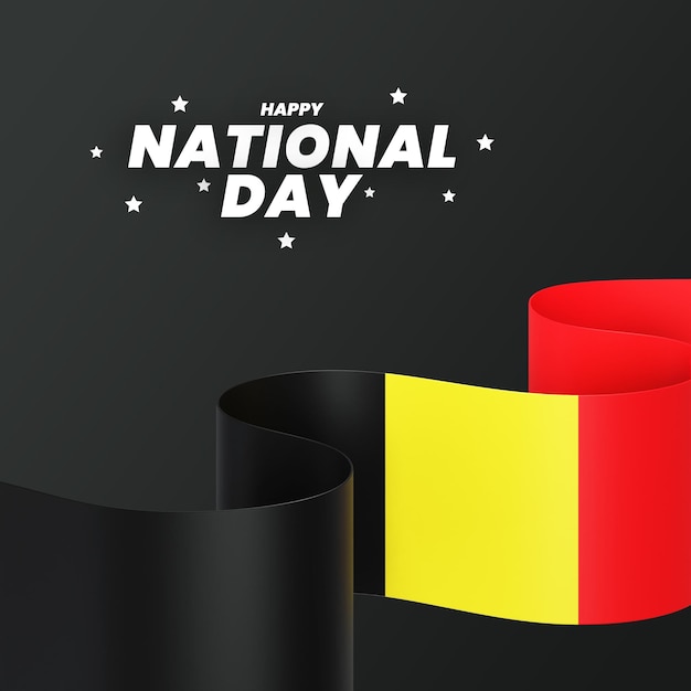 Belgien-flaggendesign, nationaler unabhängigkeitstag, banner, editierbarer text und hintergrund