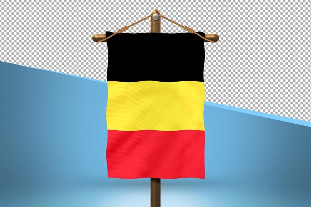 PSD belgien hang flag design hintergrund