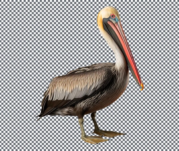 PSD belíssimo pelicano pelecanus isolado em fundo transparente