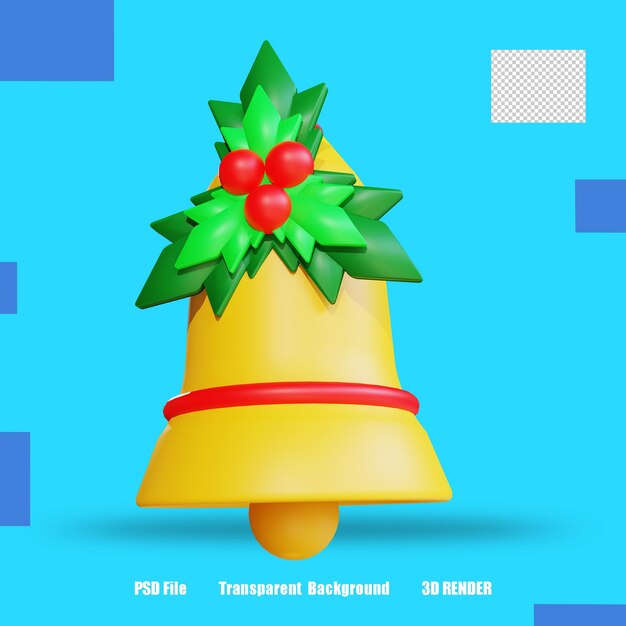 PSD bell 3 del icono del render 3d