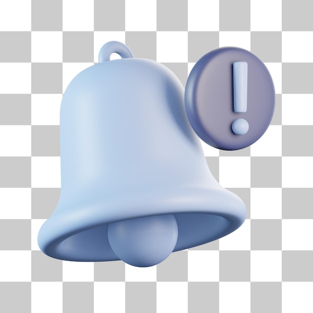 PSD bell alert 3d-symbol