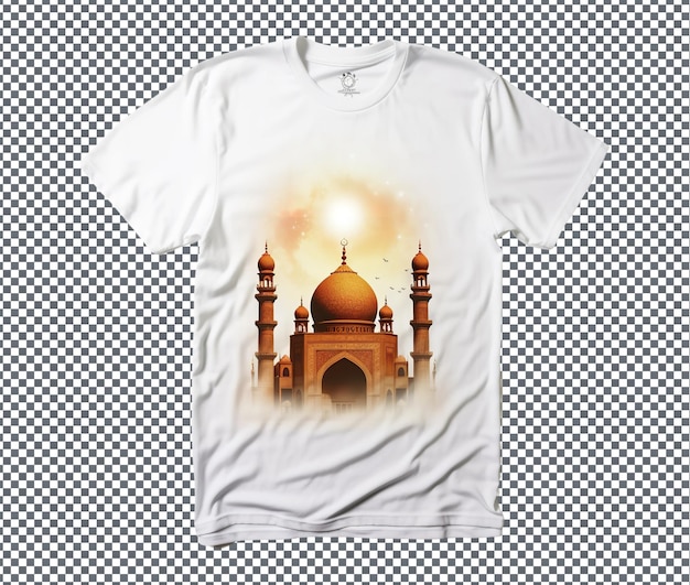 PSD bella camiseta con tema de ramadán aislada sobre un fondo transparente