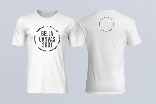 Bella canvas 3001 bearbeitbares tshirt-mockup