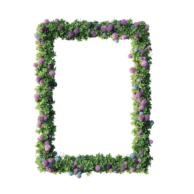 Bella cornice di fiori di foglie d'erba