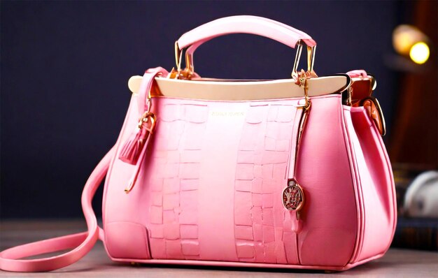 Bella eleganza e lusso moda borsa rosa per donne