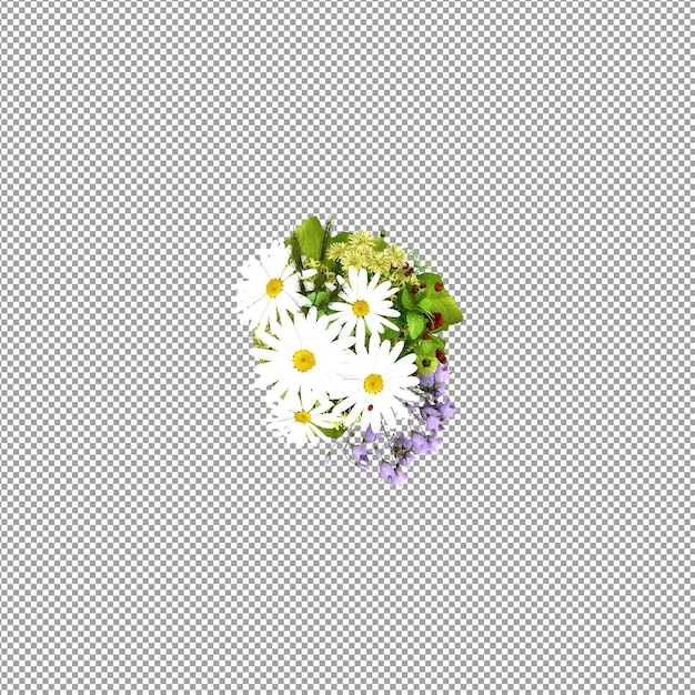 Bella pianta isolata in rendering 3D