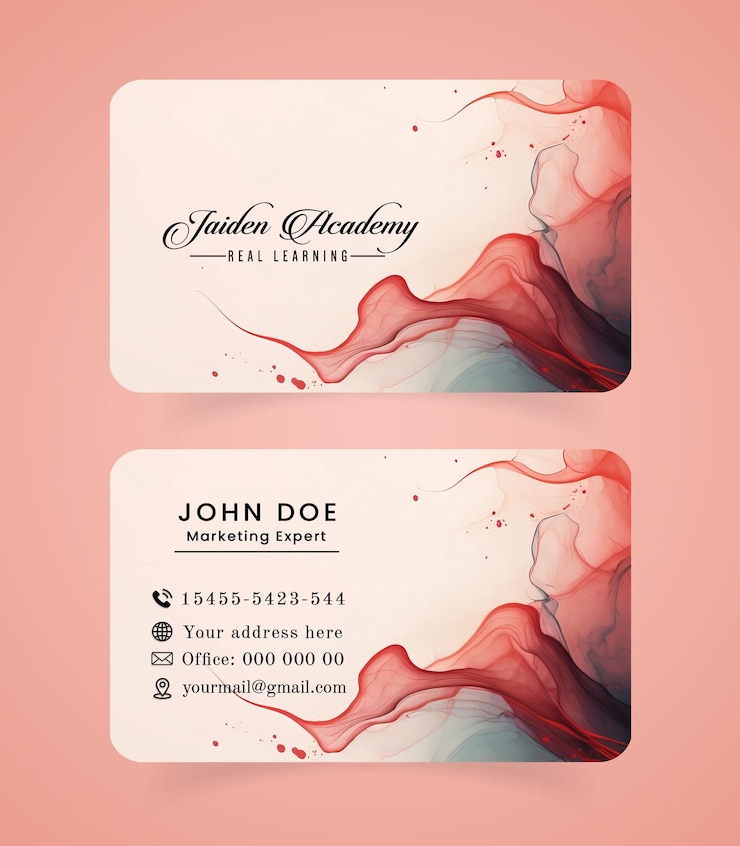 PSD bellas y creativas plantillas de tarjetas comerciales diseño ilustración de arte vectorial