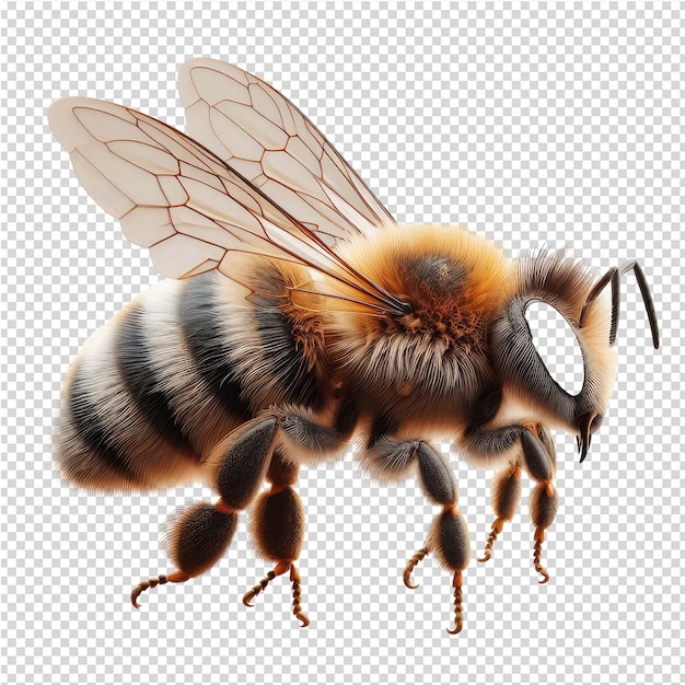 PSD une belle abeille isolée apporte des pollinisateurs naturels