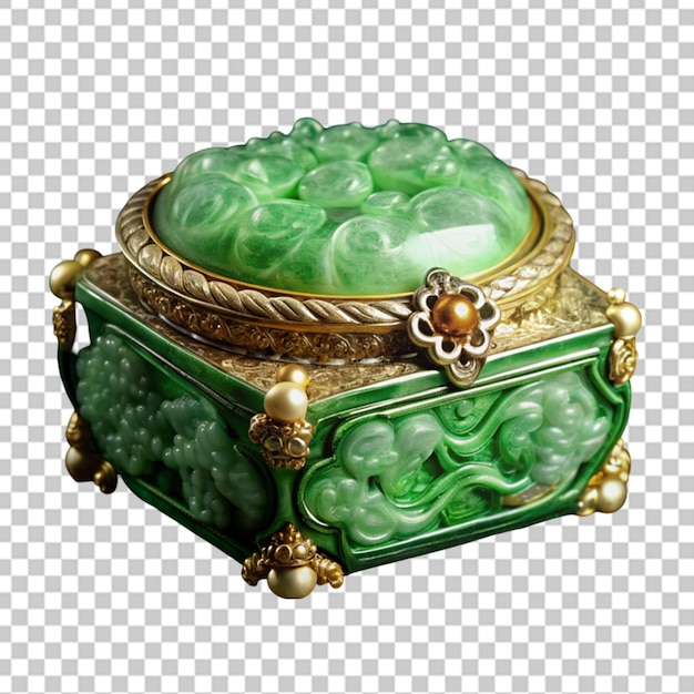 PSD une belle boîte à bijoux en jadeite