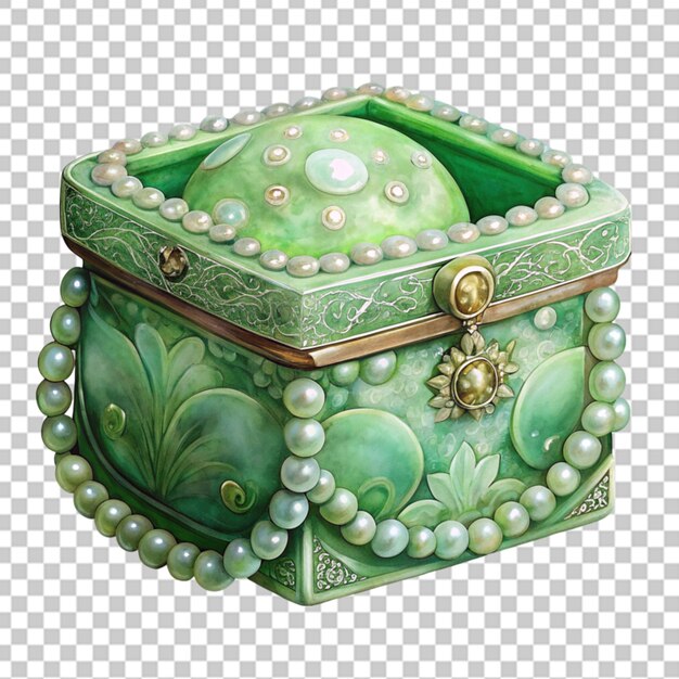 PSD une belle boîte à bijoux en jadeite