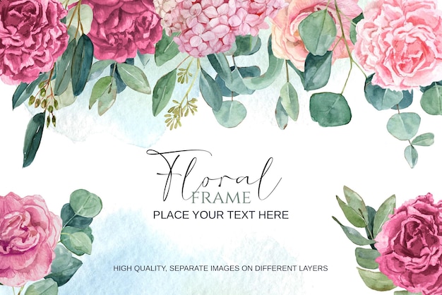 Belle cadre floral background