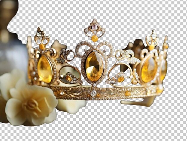 PSD une belle couronne dorée et jaune très girly