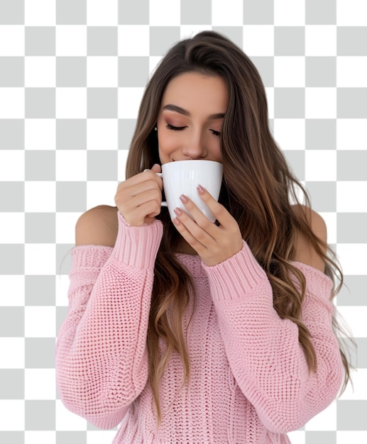 une belle femme modèle arrière-plan transparent