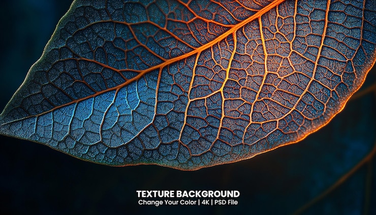 PSD belle feuille abstraite dans une lumière colorée minimalisme concept de style moderne texture arrière-plan