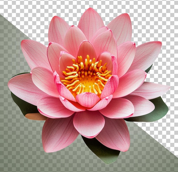 Une belle fleur de lotus rose qui fleurit par une journée chaude.