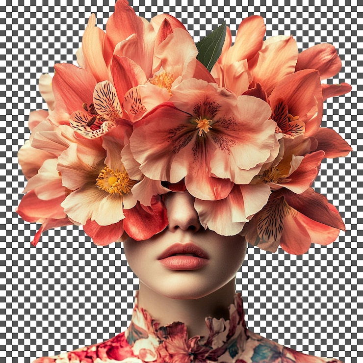 PSD la belle floralia, en italie, isolée sur un fond transparent