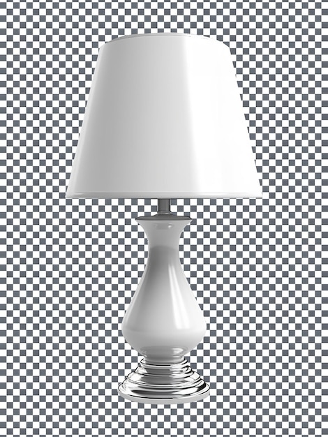 PSD belle lampe blanche isolée sur fond transparent