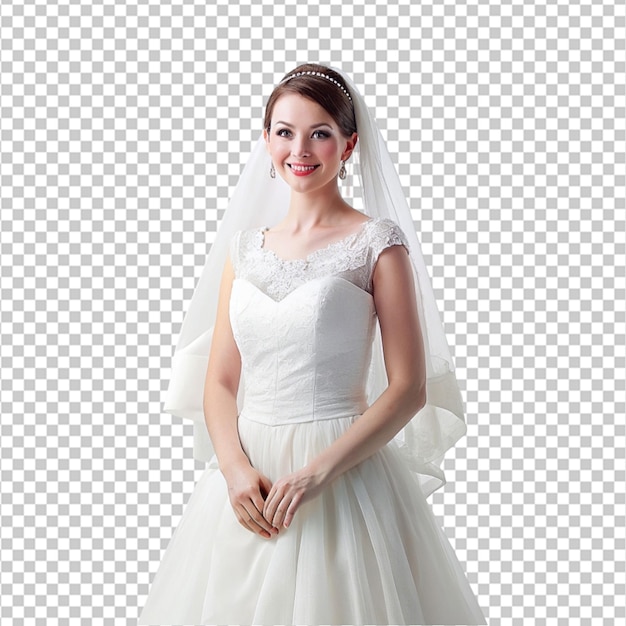 PSD la belle mariée en robe de mariée et le marié