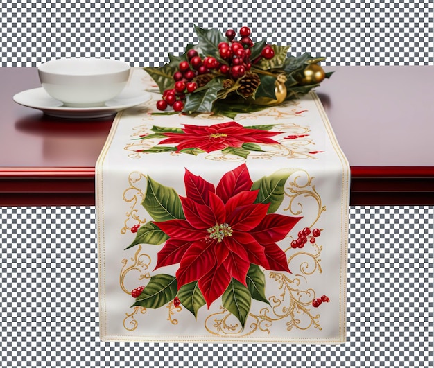 PSD belle nappe de noël isolée sur fond transparent