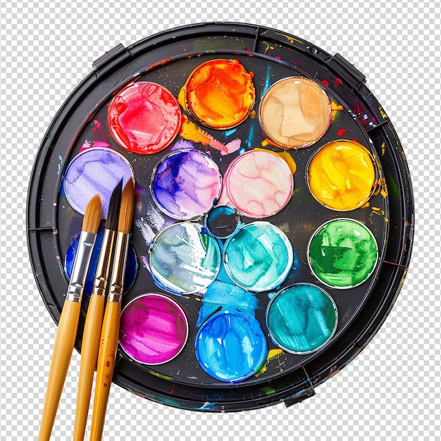 PSD une belle palette d'aquarelle à thème de carnaval isolée sur un fond transparent