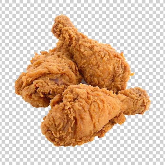 Belle patatine di pollo su sfondo trasparente