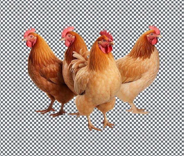 PSD belle poule isolée sur un fond transparent