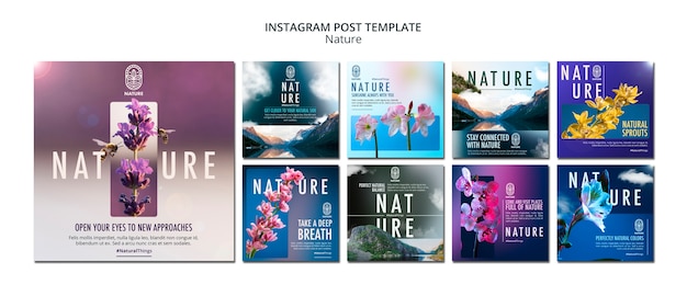 PSD belle publication instagram sur la nature