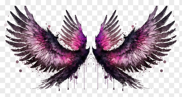 Belles ailes d'ange aquarelle magiques