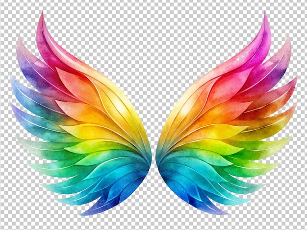 PSD de belles ailes colorées
