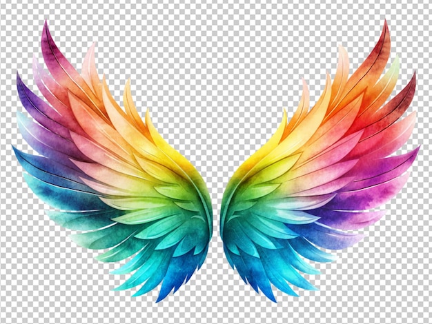 PSD de belles ailes colorées