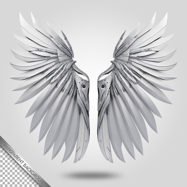 Belles et élégantes ailes fond transparent