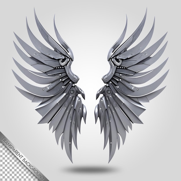 Belles et élégantes ailes fond transparent